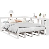 vidaXL Krevet s regalom z knjige bez madraca bijeli 140x200cm borovina | shoptok.hr