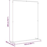  Vjenčani luk Bijelo 150 x 49 5 x 200 cm Čelik | shoptok.hr