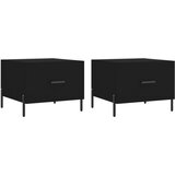  The Living Store Klubske mizice 2 kosa črne 50x50x40 cm inženirski les - Klubska Mizica, (21442017) | Shoptok.si