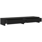  Stalak za monitor s ladicama crni 100 x 27 x 15 cm drveni | shoptok.hr
