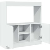 vidaXL Visoka omara bela 92x33x100 cm inženirski les | Shoptok.si
