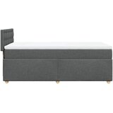  Krevet s oprugama i madracem tamnosivi 100 x 200 cm od tkanine | shoptok.hr
