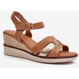 EVENTO Women's Wedge Sandals with Woven Detail Brown Starlenna | ePonuda.com