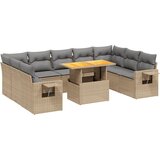  10-dijelni set vrtnih sofa s jastucima bež od poliratana | shoptok.hr