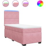 Box spring krevet s madracem ružičasti 100x200 cm baršunasti | shoptok.hr