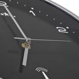  Radijski upravljan zidni sat s kvarcnim mehanizmom 31 cm crni | shoptok.hr