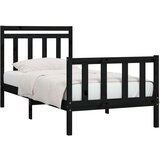  Za krevet od masivne borovine crni 100 x 200 cm | shoptok.hr