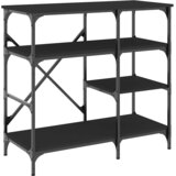  Pekarski stalak crni 90 x 40 x 84 cm konstruirano drvo i metal | Eponuda.com