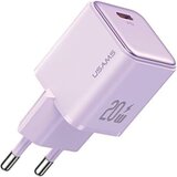 Usams OMREŽNI POLNILEC 1XUSB-C PD20W ZA HITRO POLNJENJE TELEFONOV VIJOLIČEN, (21974779) | Shoptok.si