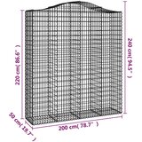 Lučne gabionske košare 7 kom 200x50x220/240cm pocinčano željezo | shoptok.hr