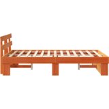 Konstrukcija postelje z vzglavjem Voskast rjav 120 x 200 cm, (5000126449) | Shoptok.si