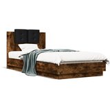  Okvir za krevet s uzglavljem boja hrasta 100x200 cm drveni | Eponuda.com
