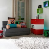 Minecraft ZOFA S POSTELJNO FUNKCIJO, siva tekstil | Shoptok.si