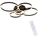 Nettlife LED stropna svetilka za dnevno sobo: zatemnilna svetilka za dnevno sobo 78 W z daljinskim upravljalnikom, 5 obročev, črna, moderna, (5000046014) Cene