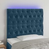  LED uzglavlje tamnoplavo 100x7x118/128 cm baršunasto | shoptok.hr