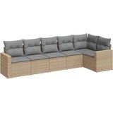  6-dijelni set vrtnih sofa s jastucima bež od poliratana | shoptok.hr