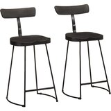  Barski stolci 2 kom crni 49x43x88 cm masivnog drva manga | shoptok.hr