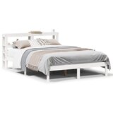 Maison Chic Posteljni okvir - Dvoposteljna postelja - Zakonska postelja brez vzmetnice bel 140x190 cm trdna borovina-J11326, (21761367) | Shoptok.si