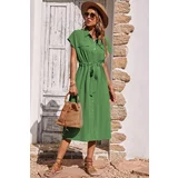 Madmext Dress - Green - Wrapover