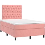 Box spring krevet s madracem ružičasti 120 x 200 cm baršunasti | shoptok.hr