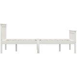  Posteljni okvir bel iz trdne borovine 140x200 cm | Shoptok.si