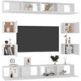 8-dijelni set TV ormarića bijeli od iverice | shoptok.hr