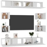  Komplet TV omaric 8-delni bela iverna plošča, (20914687) | Shoptok.si