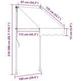 Tenda na ručno uvlačenje s LED svjetlima 100 cm antracit | Eponuda.ba