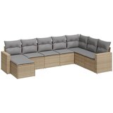 The Living Store Vrtna sedežna garnitura 8-delna z blazinami bež poli ratan - Vrtna Sedežna Garniture, (21449586) | Shoptok.si