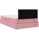 vidaXL Krevet s prostorom za pohranu s LED-om Ružičasta 120 x 200 cm | shoptok.hr