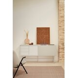 Teulat Bež/kremno bela nizka komoda z drsnimi vrati 180x91 cm Nube – | Shoptok.si