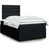 vidaXL Krevet box spring s madracem crni 120 x 190 cm od tkanine | shoptok.hr