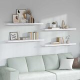  Polica na zidu Zidne 4 pcs Bijeli mramor 120 x 23,5 x 4 cm | shoptok.hr