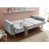 MID.YOU ZOFA S POSTELJNO FUNKCIJO, srebrne barve tekstil, leseni material | Shoptok.si