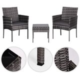 Multi Garden vrtni set namještaja od tehnoratana s 2 stolice i stolom, sivi | shoptok.hr