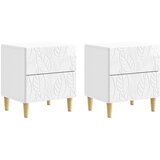  Noćni ormarić 2 pcs Bijela visokog sjaja 43 x 34,5 x 48 cm | shoptok.hr