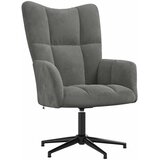  Stolica za opuštanje s osloncem za noge tamnosiva baršunasta | shoptok.hr
