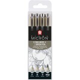  Set tehničkih olovaka Sakura Pigma Micron 3 fineliners a brush pen | sive nijanse Cene