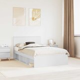  Krevetna konstrukcija Bijelo 120 x 190 cm Čvrsto borovo drvo | shoptok.hr