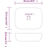 Nadgradni umivaonik sivo-crni 48 x 37,5 x 13,5 cm keramički | shoptok.hr