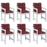  Jastuci za stolice 6 kom prošarano boja vina 100x50x7cm tkanina | shoptok.hr