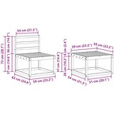  Set vanjskih sofa 5 pcs Bijela 249 x 122,5 x 73 cm | Shoptok.si
