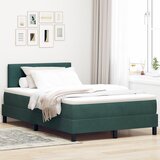vidaXL Postelja s vzmetnico Temno zelena 120x200 cm Žamet, (22051124) | Shoptok.si