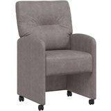  Jedilni stoli s kolesi 2 pcs Siva 57 x 67 x 95 cm Umetna koža, (5000093123) | Shoptok.si