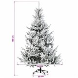 Umjetno božićno drvce s nogom 180 cm 300 LED lampica - Zelena i bijela 180 cm s LED svjetlima | shoptok.hr