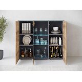 P & B Visoka Komoda Vera 120, Antracit, Barva Hrasta | Shoptok.si