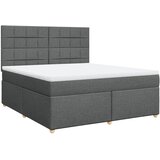 Maison Chic Box spring postelja - Vzmetna postelja z vzmetnico temno siva 180x200 cm blago SL17876, (21894494) | Shoptok.si