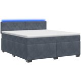  Krevet s box springom, madracem i LED-om Tamnosiva 140 x 190 cm | shoptok.hr
