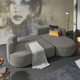 Welnova KOTNA SEDEŽNA GARNITURA, tkanina sivobež | Shoptok.si