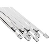  Veza za kabel 12 kom. 4,6 x 400 mm Srebrna | shoptok.hr
